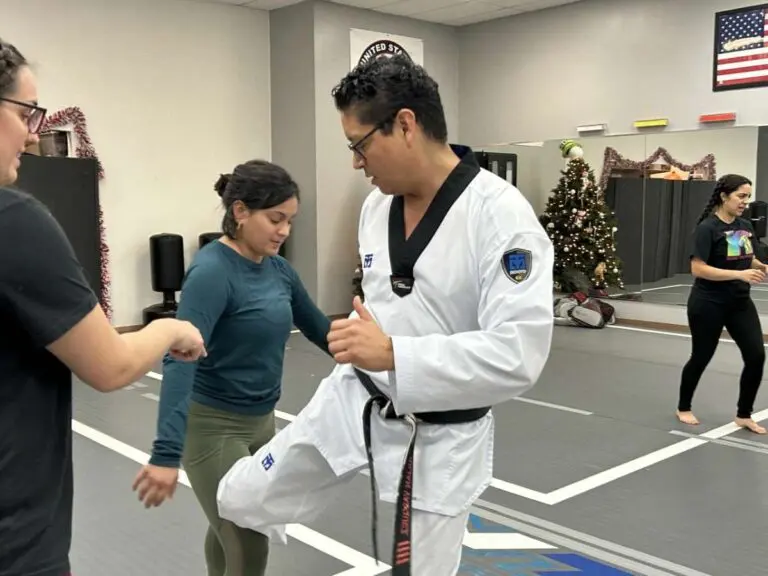 martial arts training with beginners